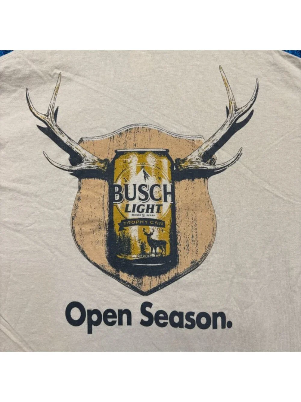 Busch Light Open Season Beer Game Hunting Trophy Baggy Tee L